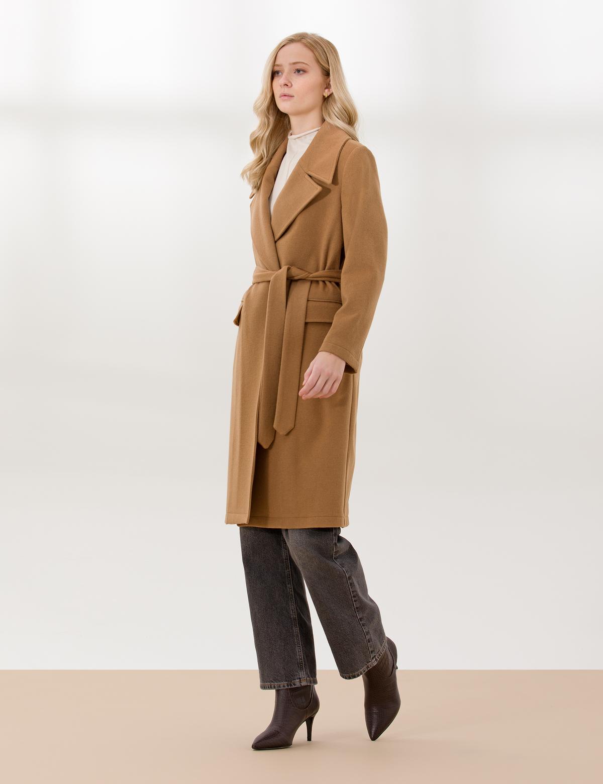 Camel Regular Fit Kaşe Kaban - 50254212014