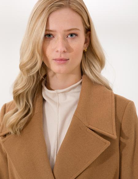Camel Regular Fit Kaşe Kaban - 50254212014