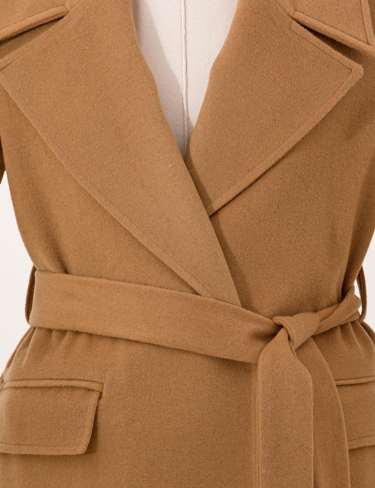 Camel Regular Fit Kaşe Kaban - 50254212014