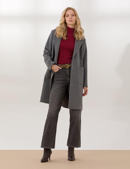 Gri Standart Fit Kaban Kaşe - 50252870037