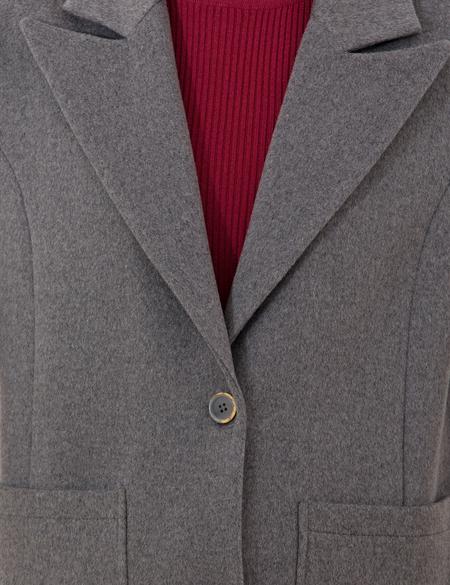 Gri Standart Fit Kaban Kaşe - 50252870037