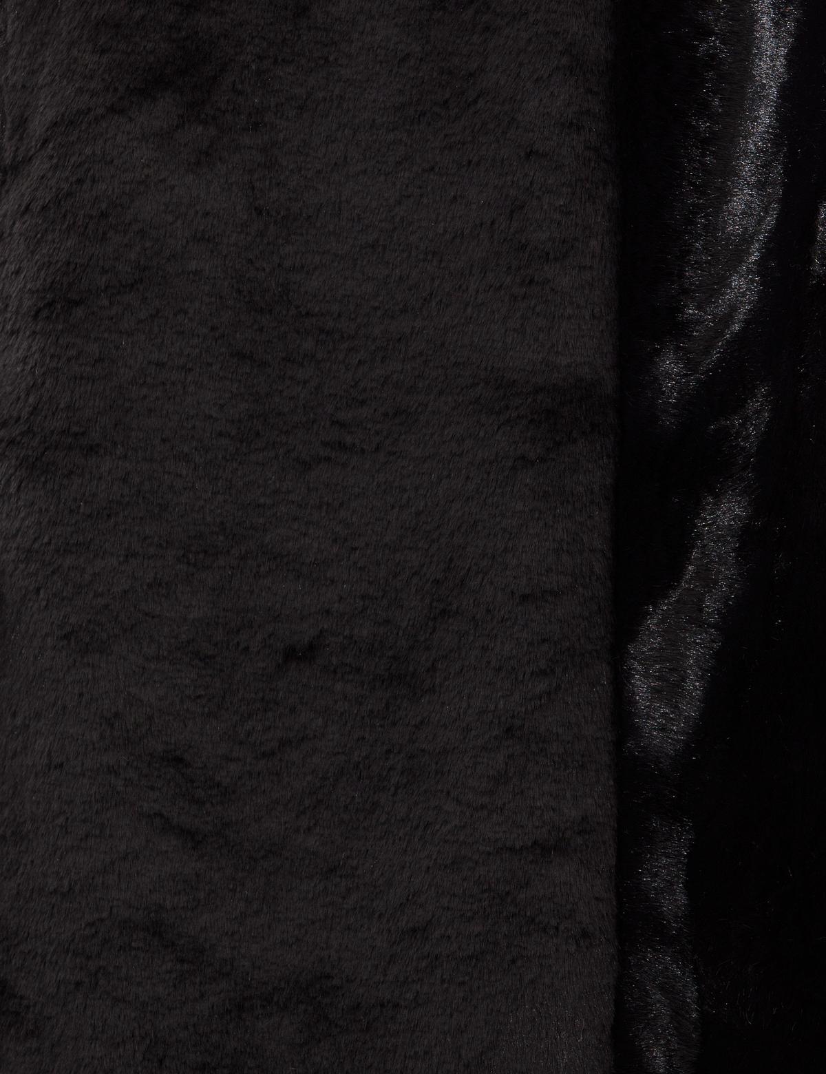 Siyah Crop Top Suni Deri Ceket - 50254300012