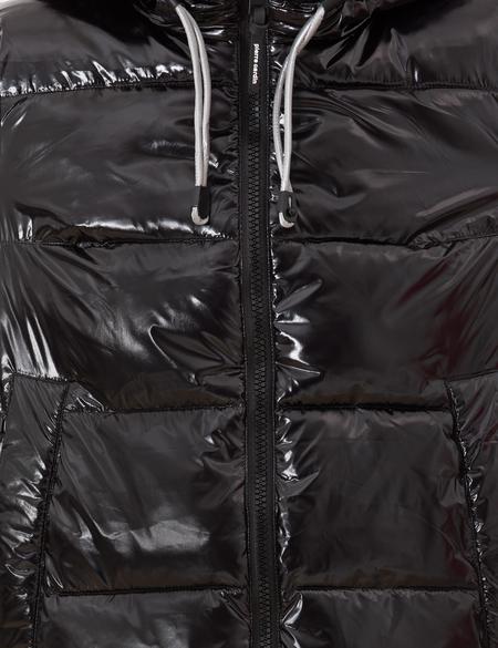 Siyah Kapüşonlu Mont - 50262747005