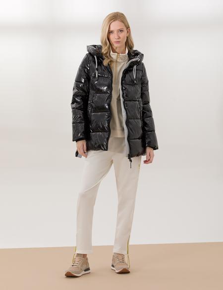 Siyah Kapüşonlu Mont - 50262747005