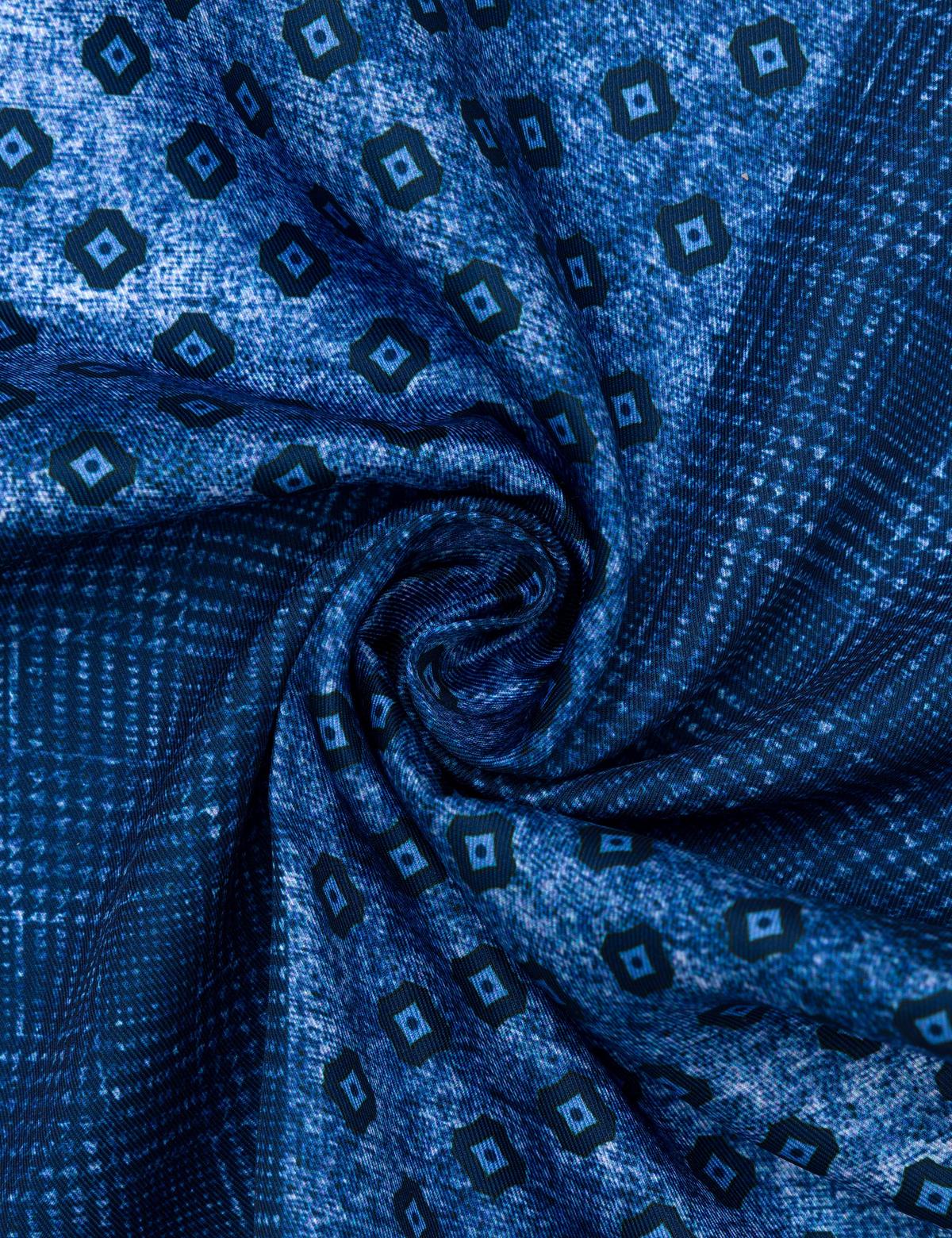 Mavi Desenli Mendil - 50268416001