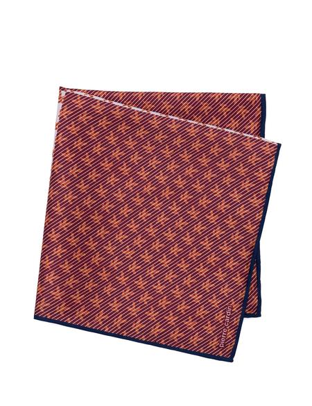 Turuncu Desenli Mendil - 50270255002