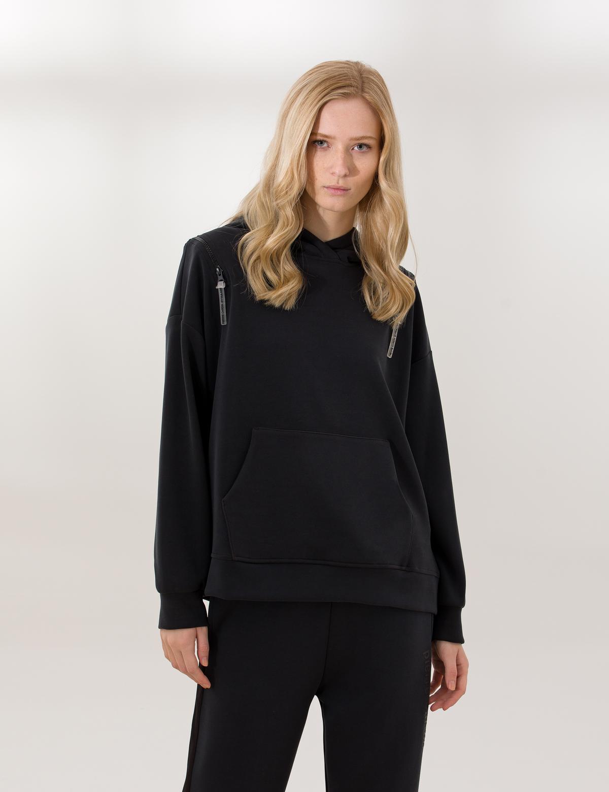 Antrasit Oversize Kapüşonlu Sweatshirt - 50253660024