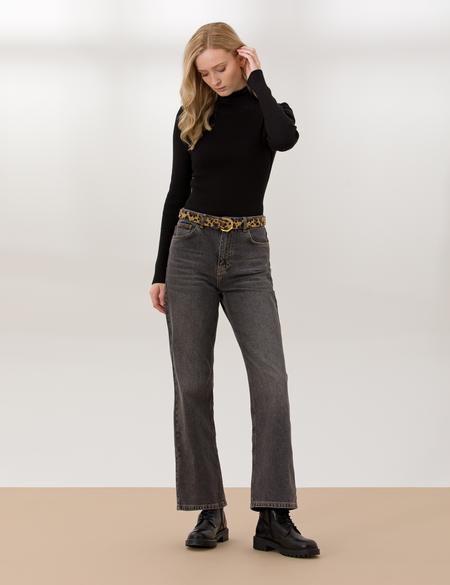 Siyah Slim Fit Basic Balıkçı Yaka Kazak - 50254293003