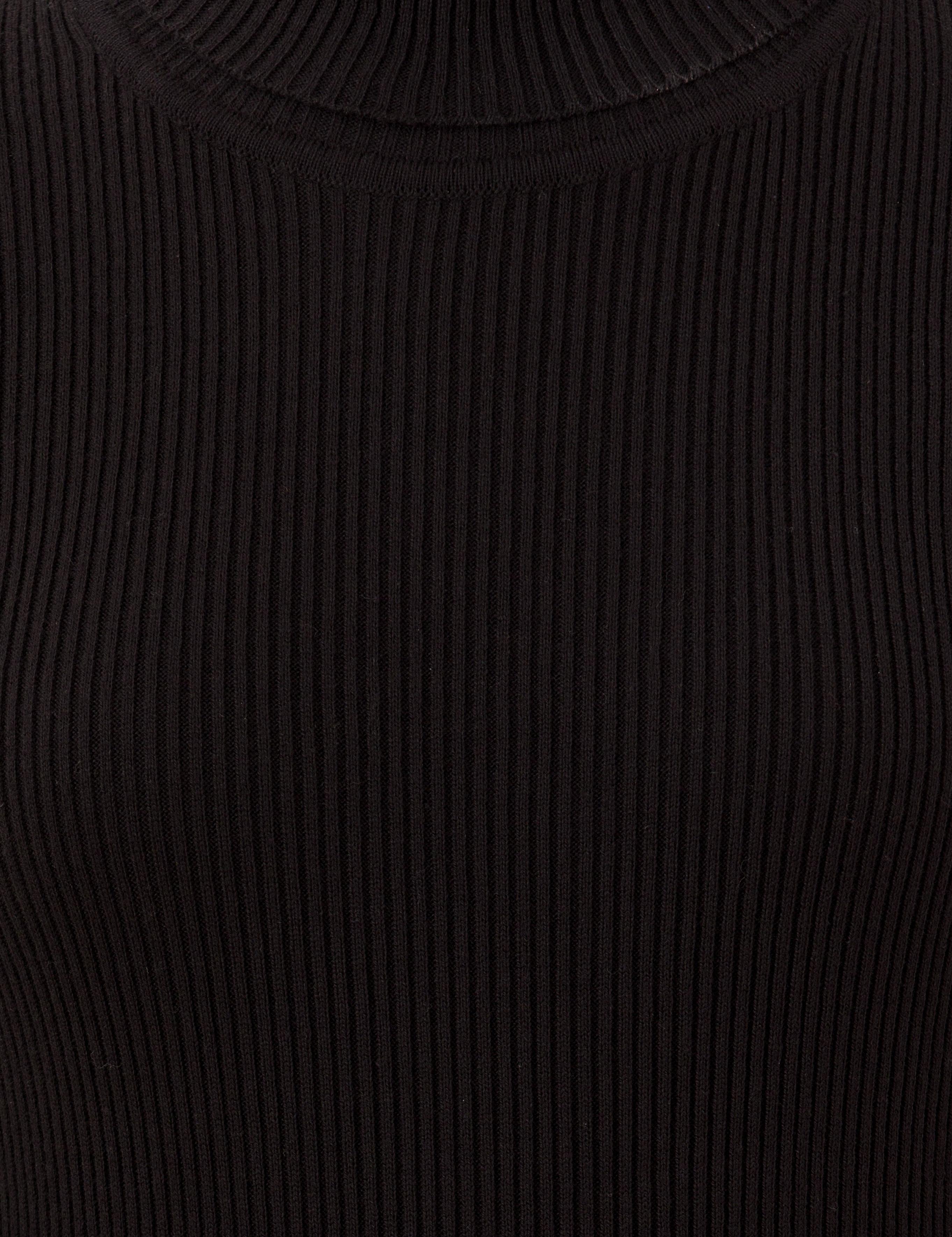 Siyah Slim Fit Basic Balıkçı Yaka Kazak