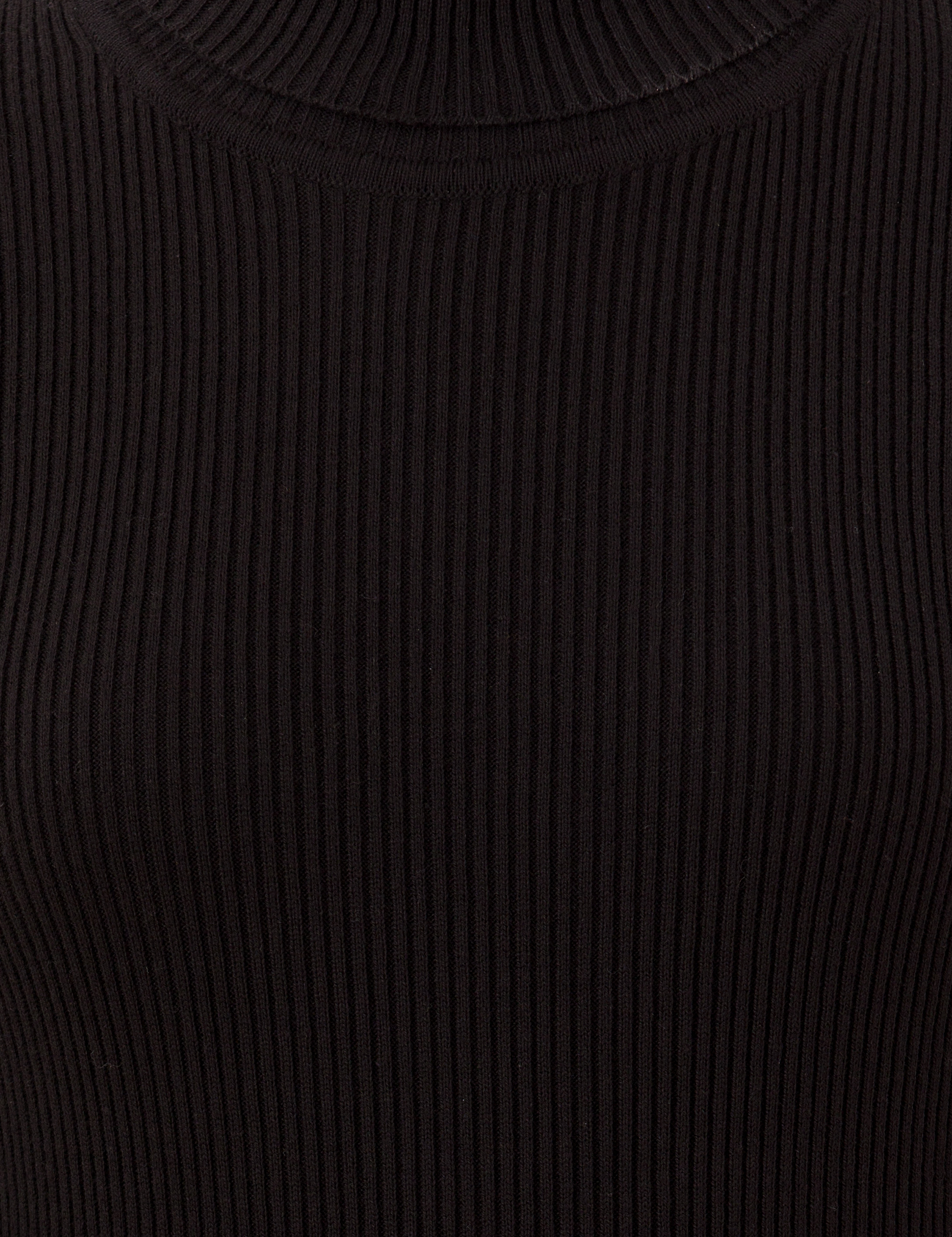 Siyah Slim Fit Basic Balıkçı Yaka Kazak