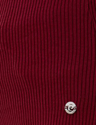 Bordo Slim Fit Basic Balıkçı Yaka Kazak