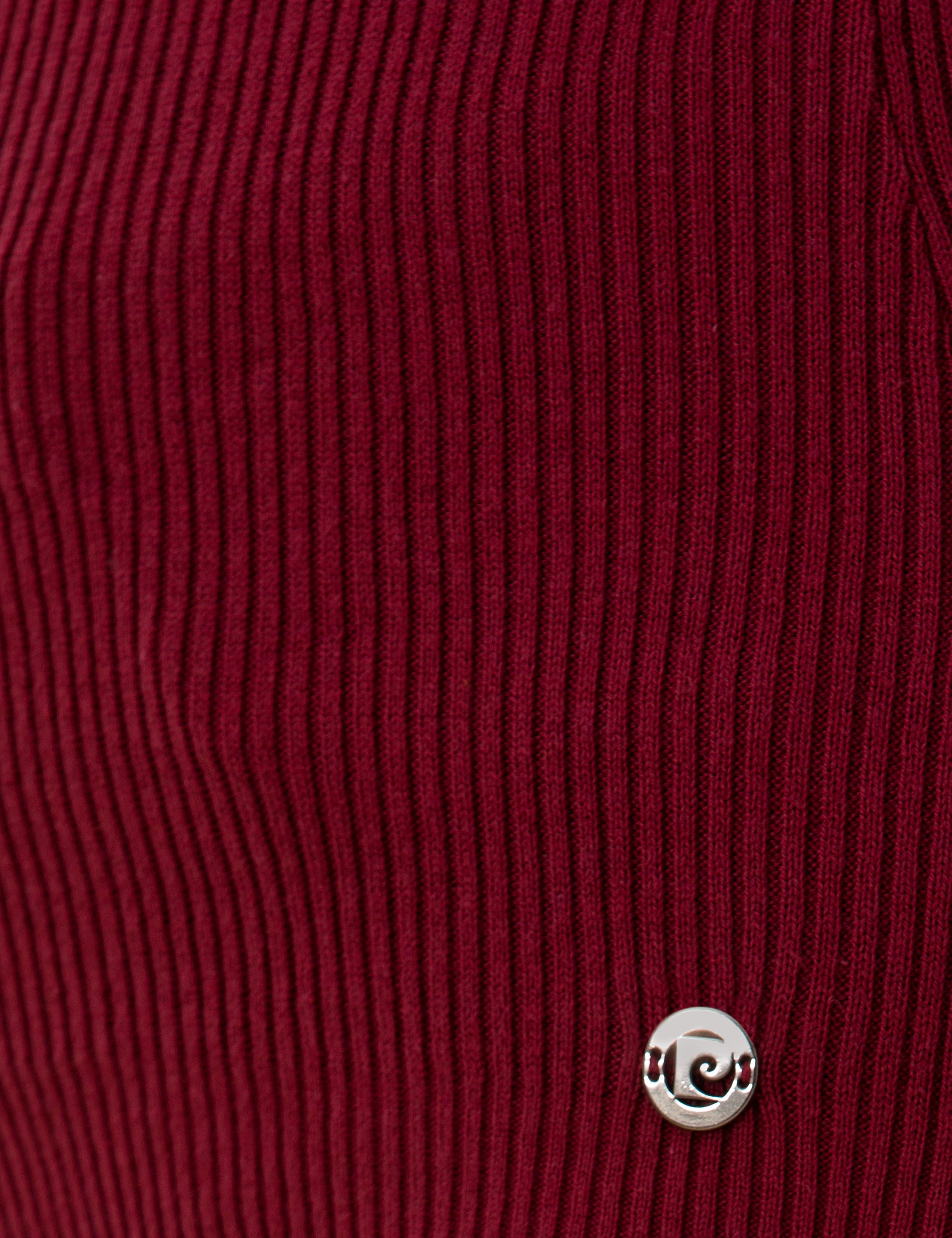 Bordo Slim Fit Basic Balıkçı Yaka Kazak