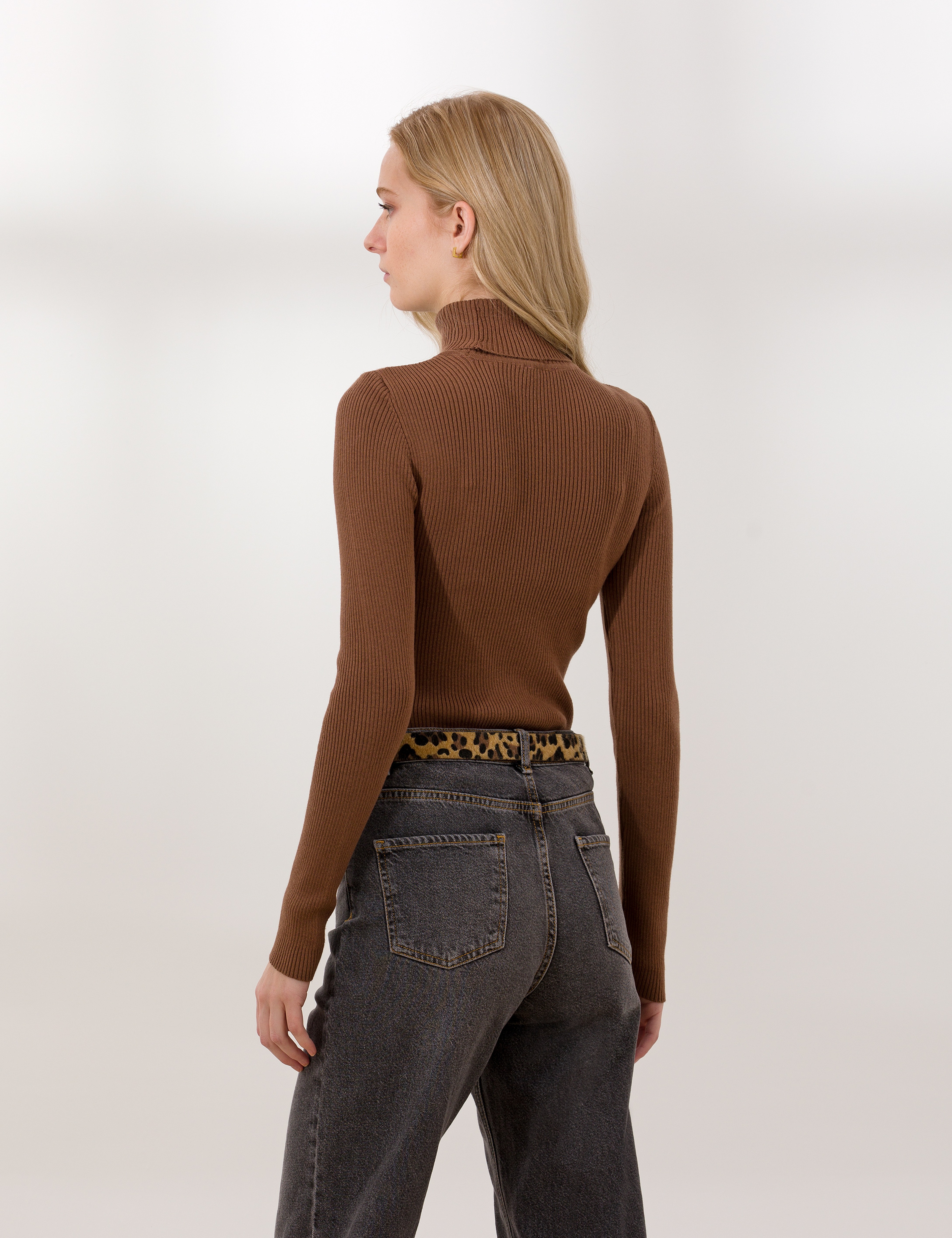 Coconut Slim Fit Basic Balıkçı Yaka Kazak