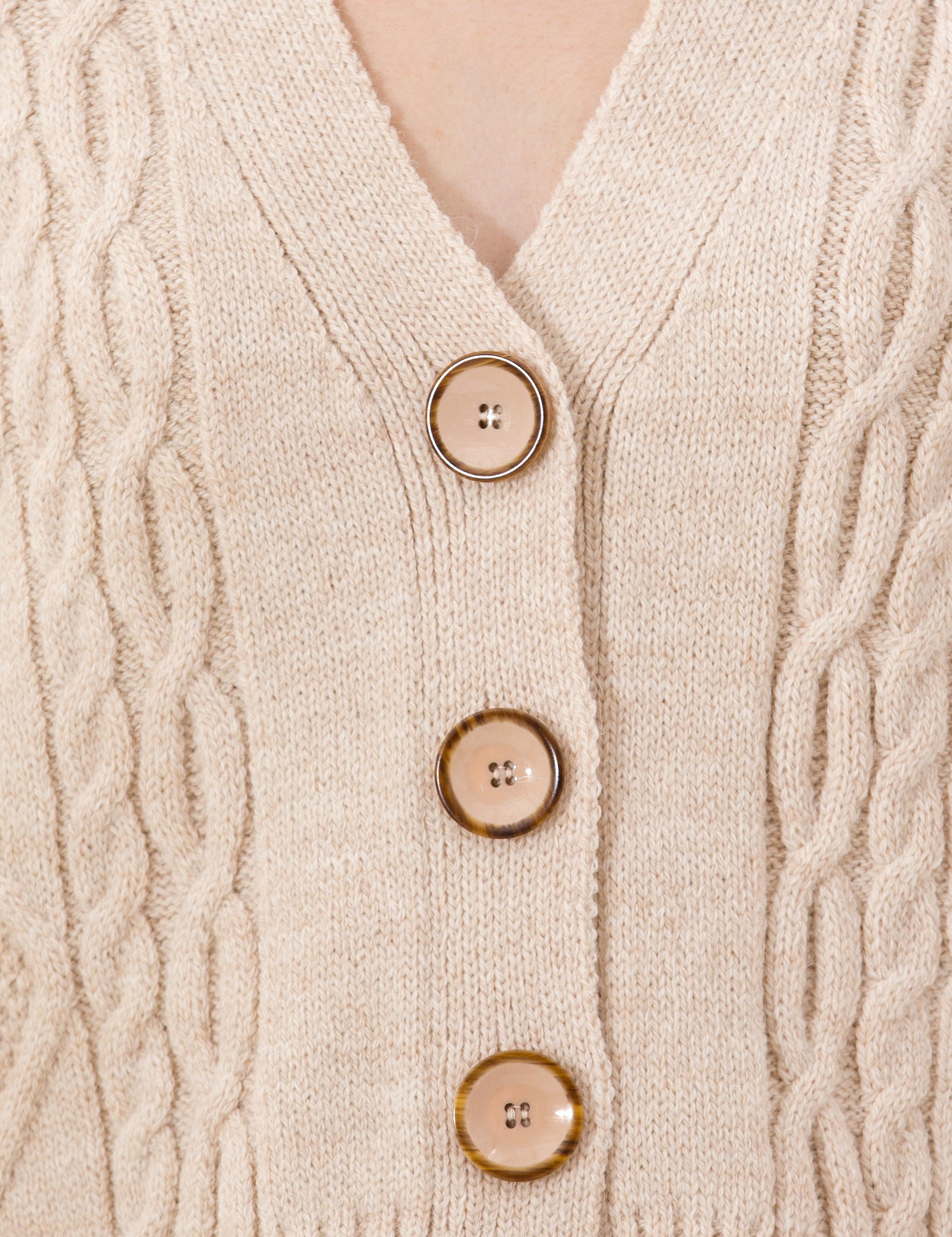 Bej Crop Top Triko Hırka