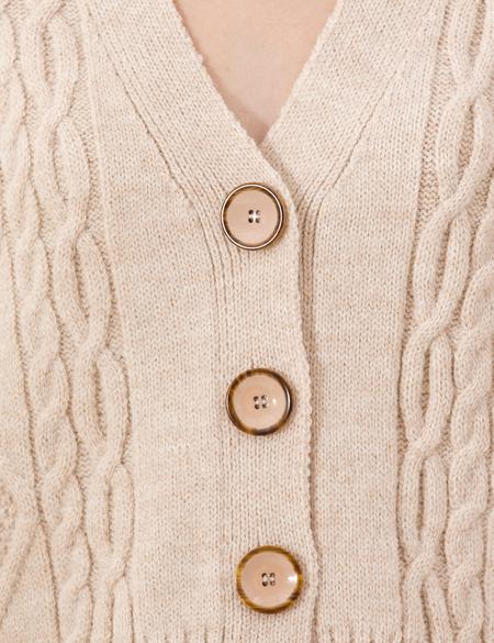 Bej Crop Top Triko Hırka - 50257228039