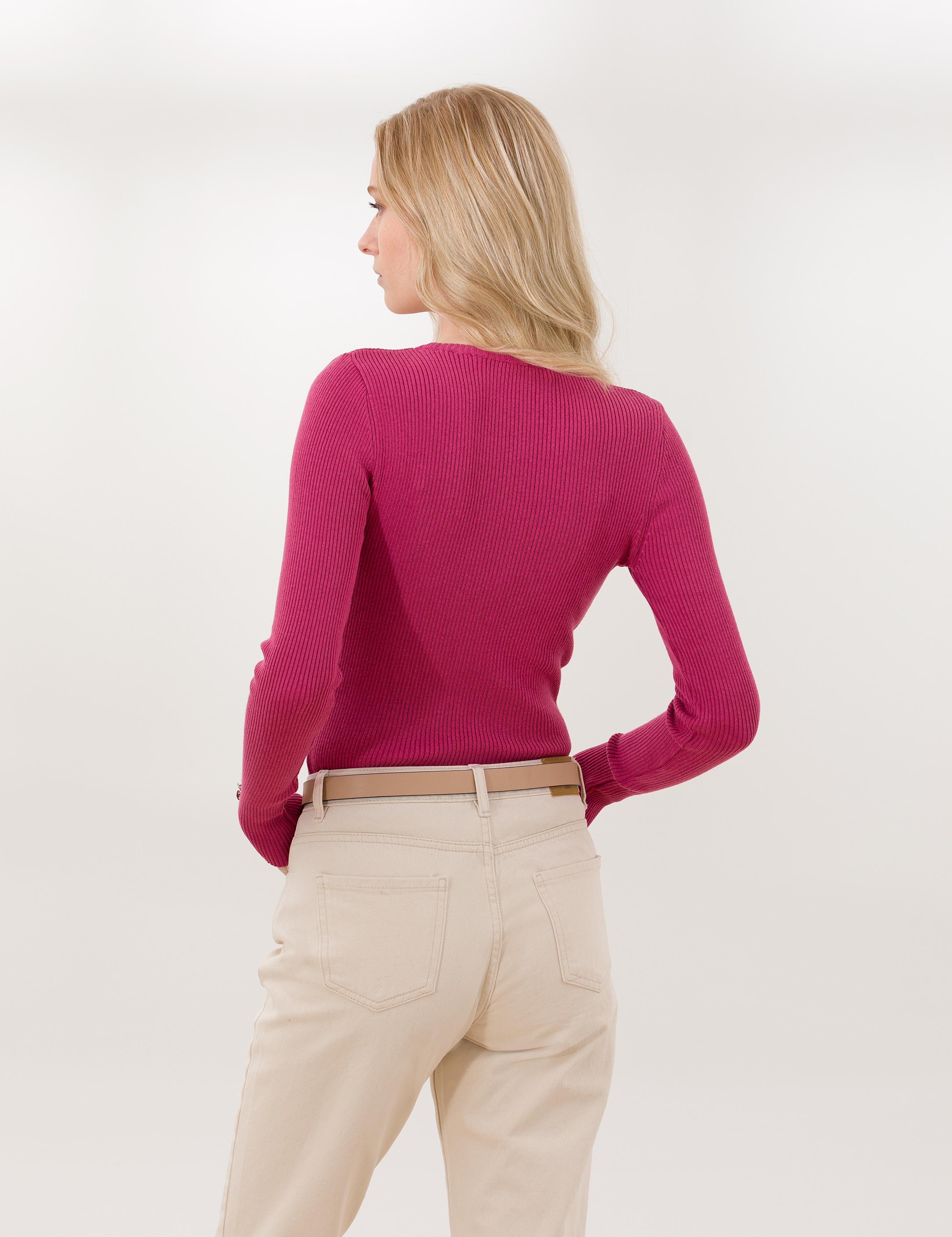 Gül Kurusu Slim Fit Bisiklet Yaka Basic Kazak