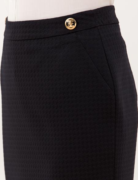 Siyah Kalem Fit Dokuma Etek - 50260221007