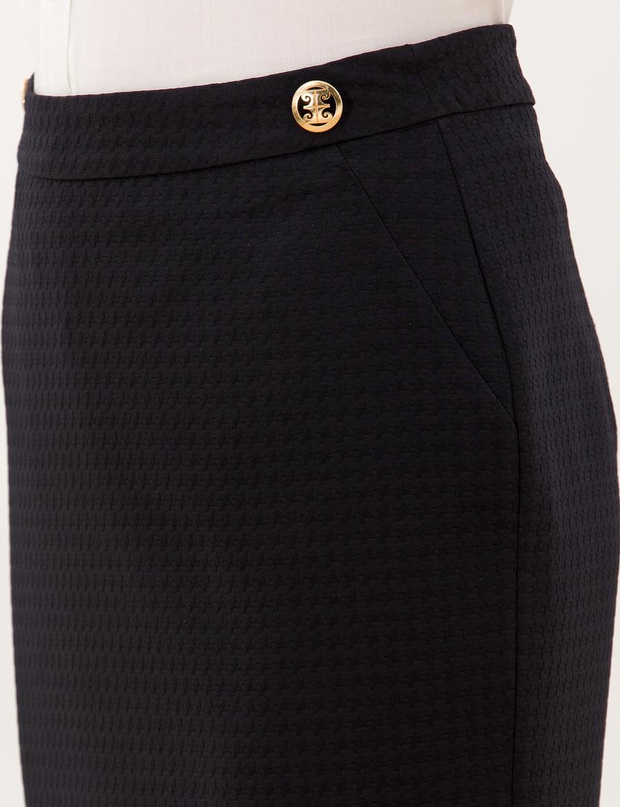 Siyah Kalem Fit Dokuma Etek