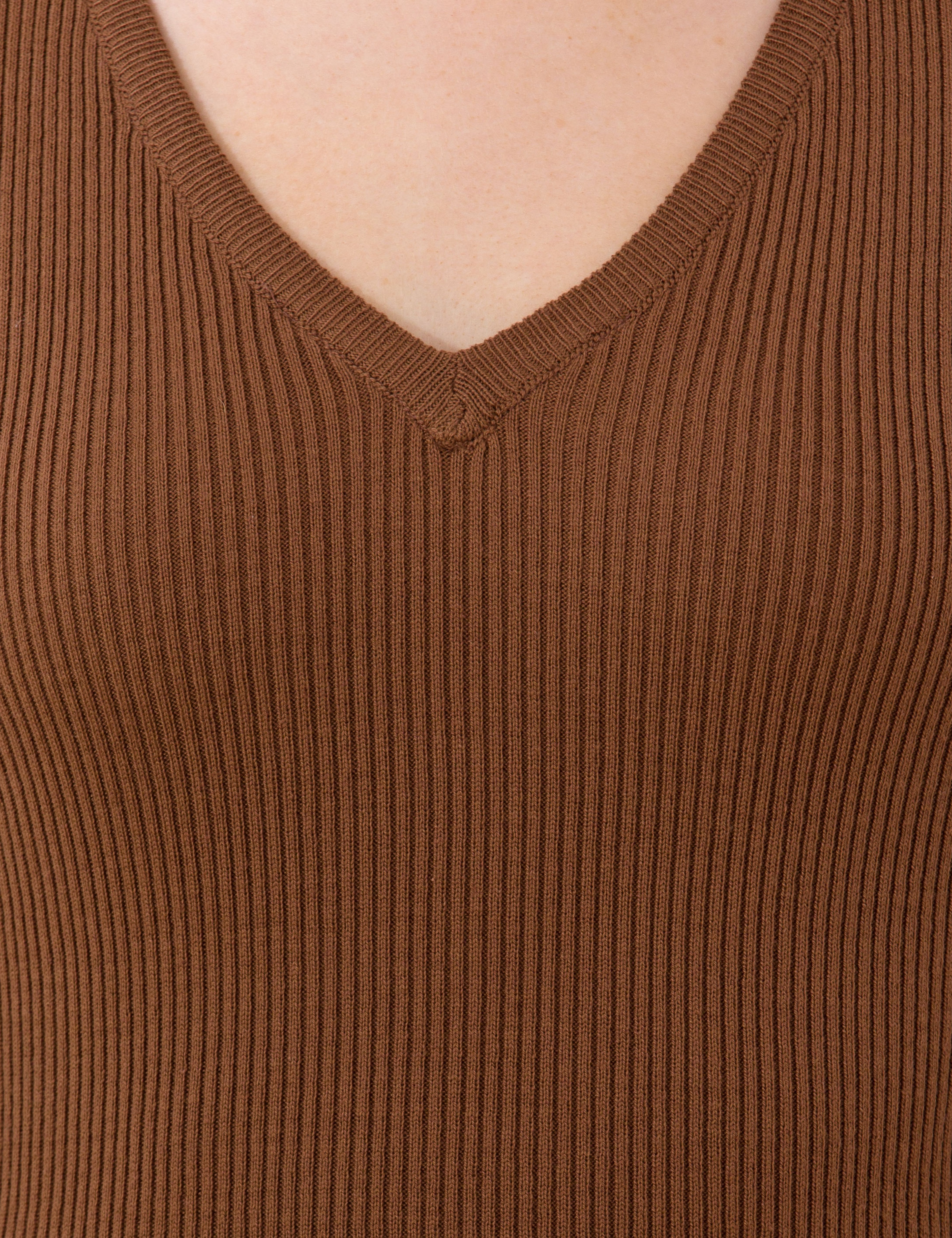 Coconut Slim Fit V Yaka Basic Kazak - Image 6