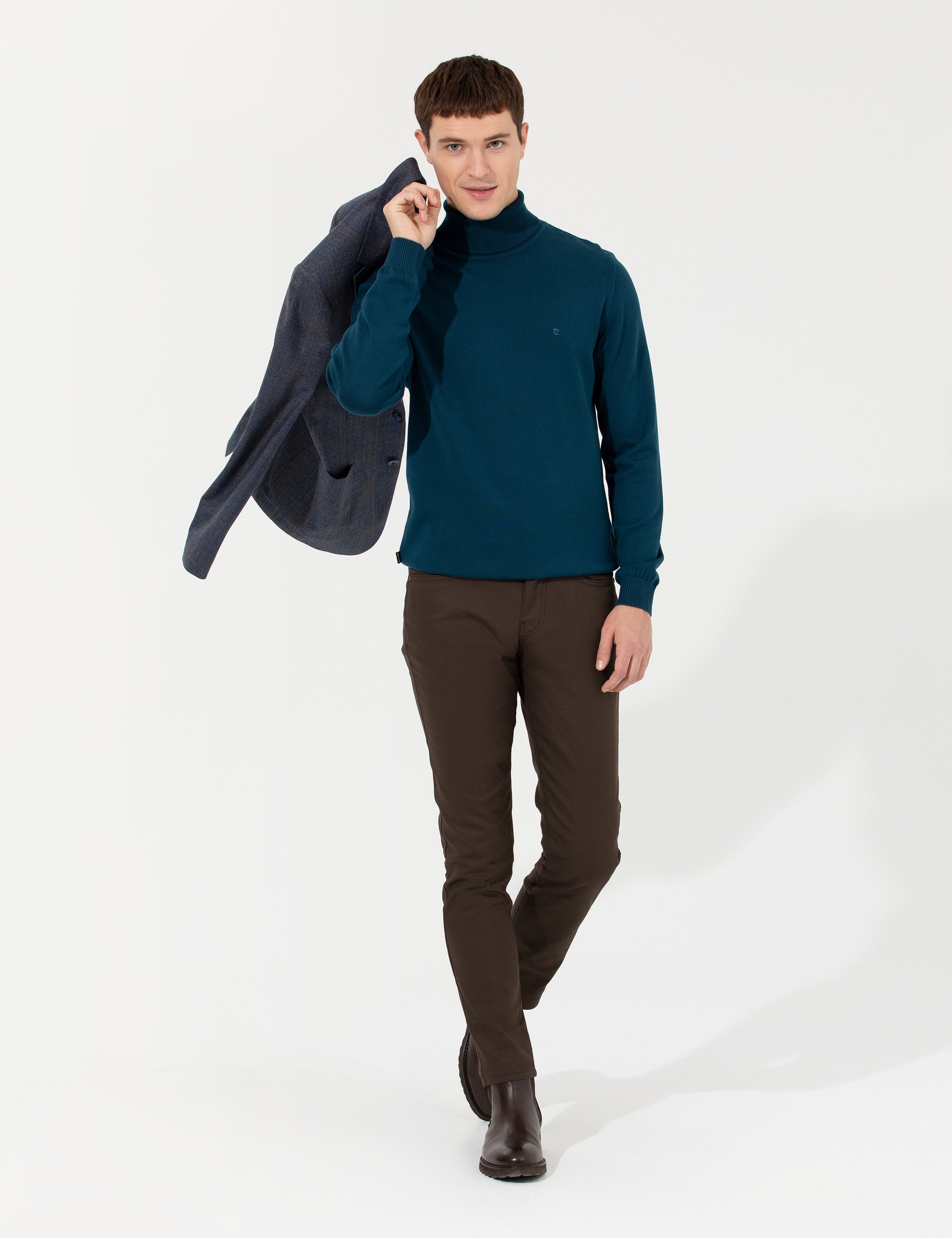Kahverengi Slim Fit Kanvas Pantolon