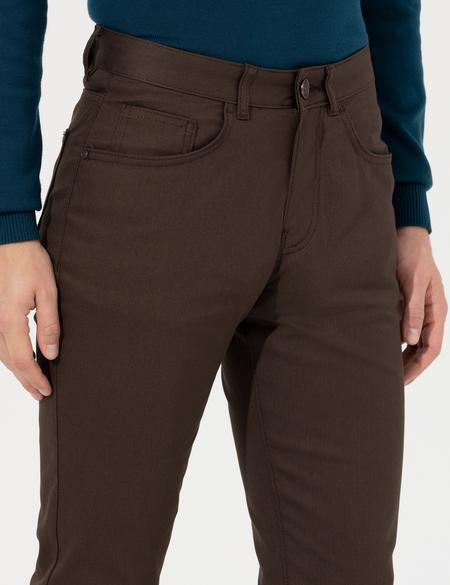 Kahverengi Slim Fit Kanvas Pantolon - 50264764074