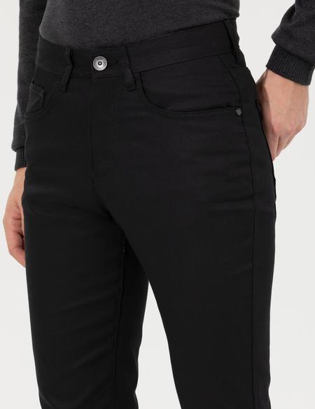 Siyah Slim Fit Kanvas Pantolon - 50264764184