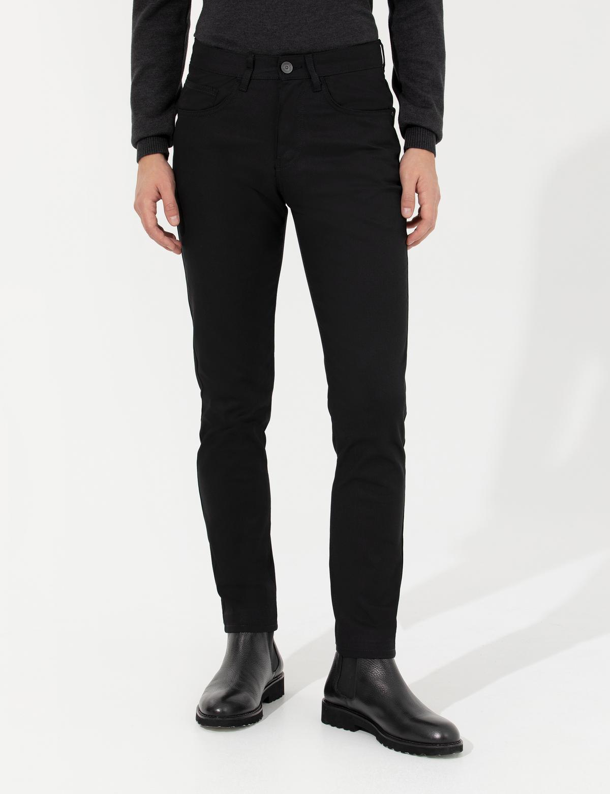 Siyah Slim Fit Kanvas Pantolon - 50264764184