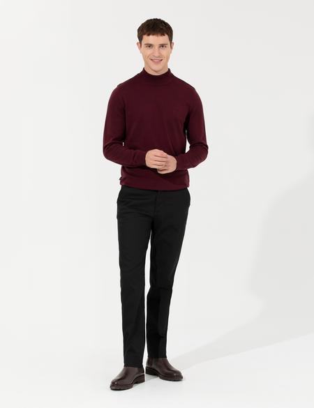 Siyah Regular Fit Kanvas Pantolon - 50264784200