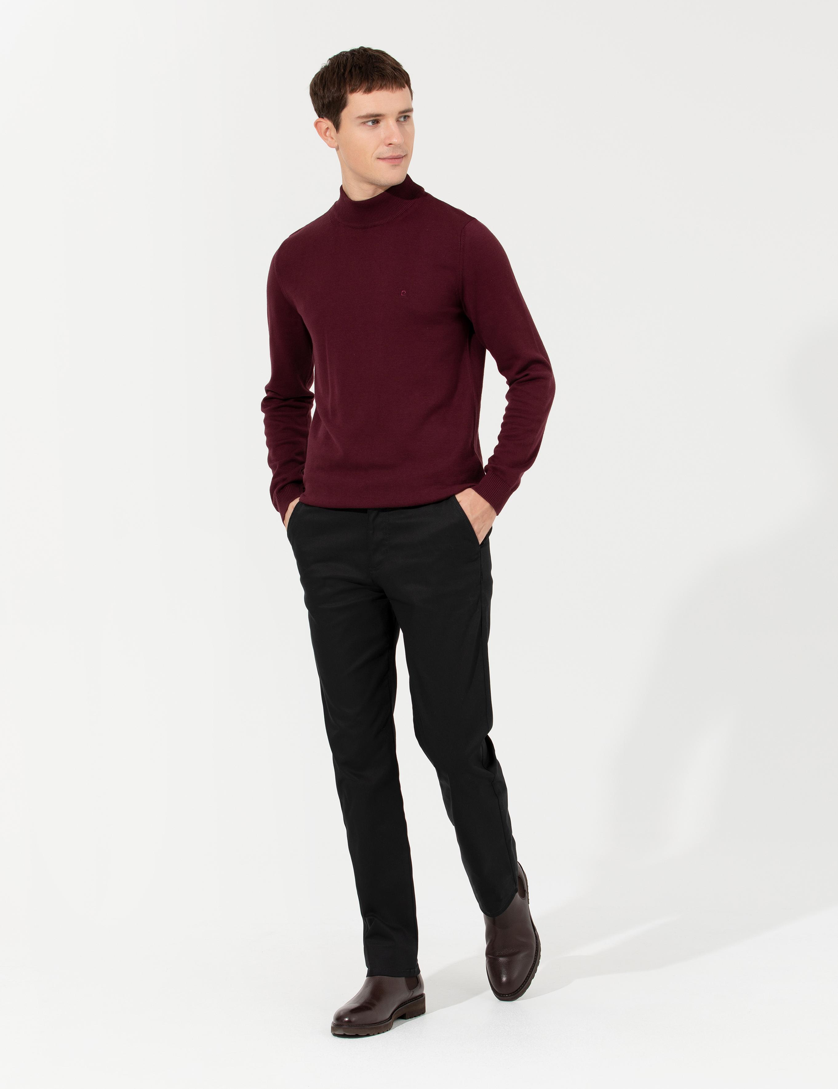 Siyah Regular Fit Kanvas Pantolon