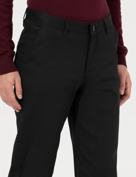 Siyah Regular Fit Kanvas Pantolon - 50264784200