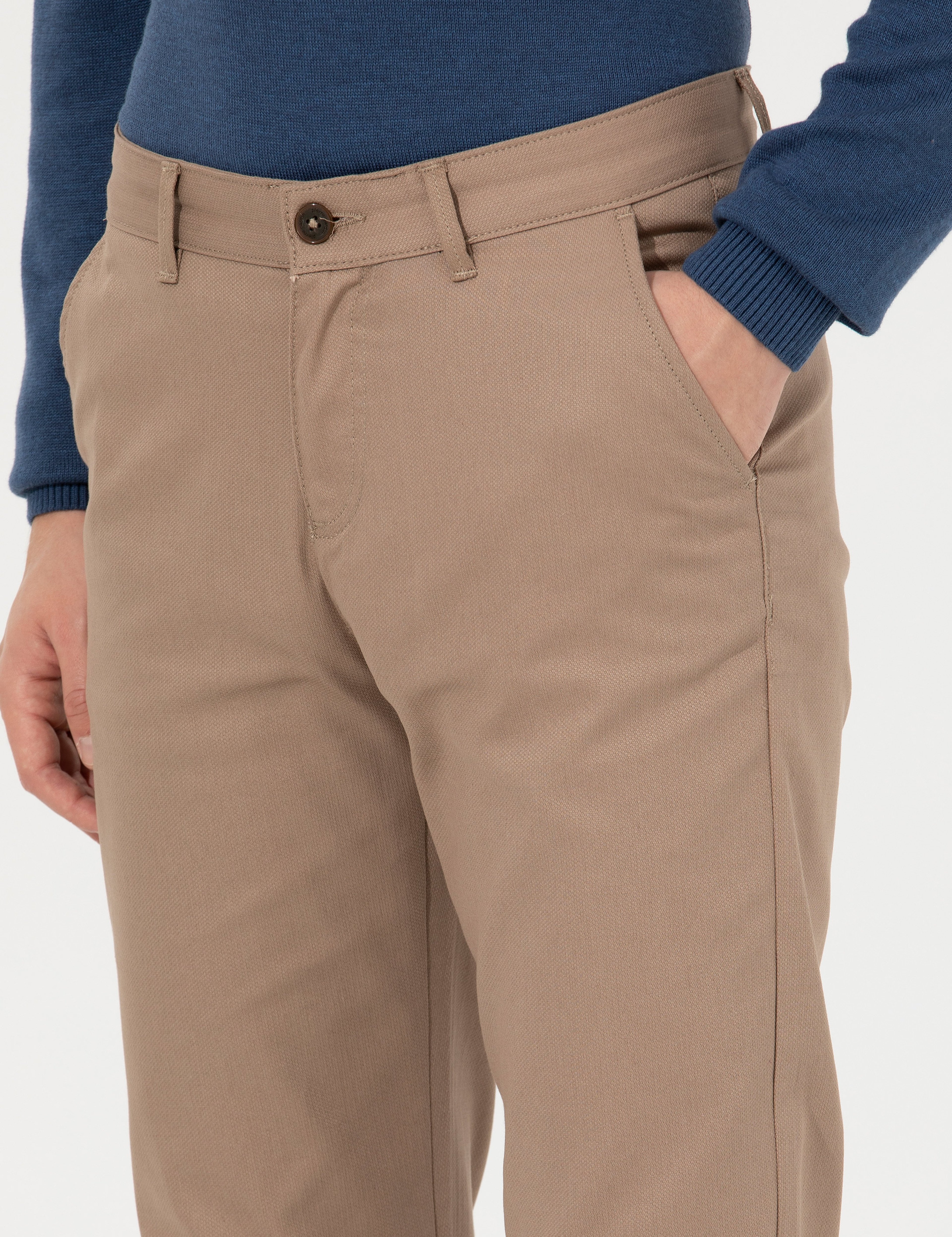 Vizon Regular Fit Kanvas Pantolon - Image 6