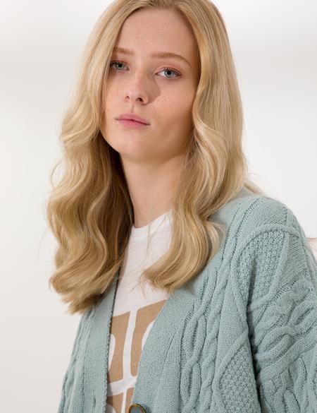 Mint Comfort Fit Triko Hırka - 50260103014