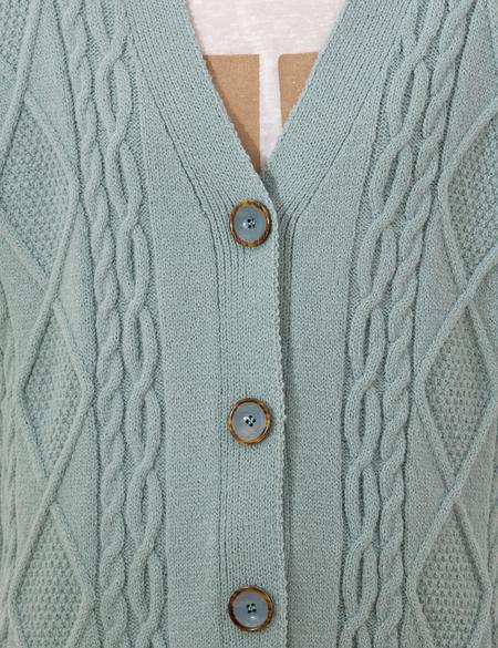 Mint Comfort Fit Triko Hırka - 50260103014