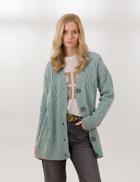 Mint Comfort Fit Triko Hırka - 50260103014