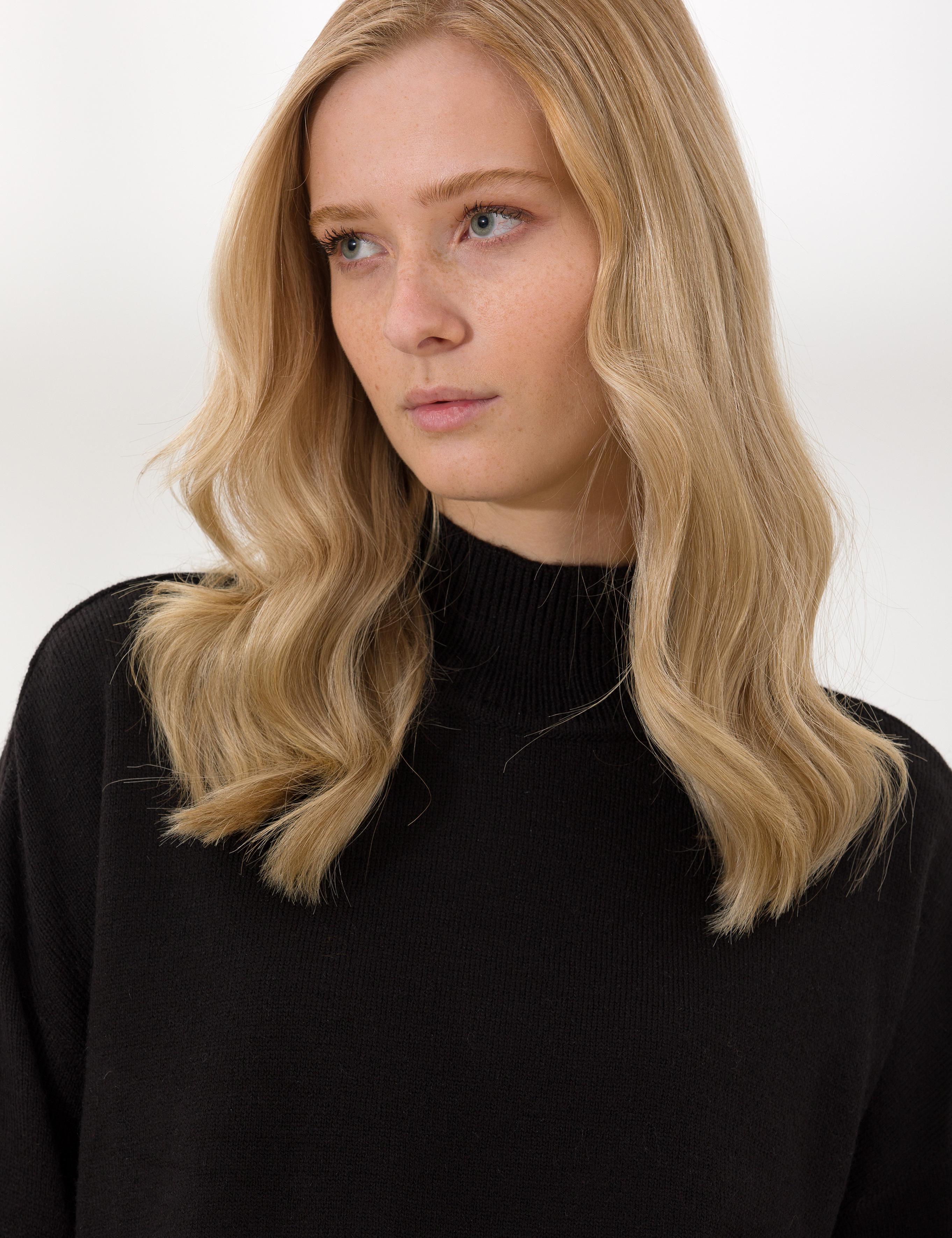 Siyah Comfort Fit Basic Balıkçı Yaka Kazak