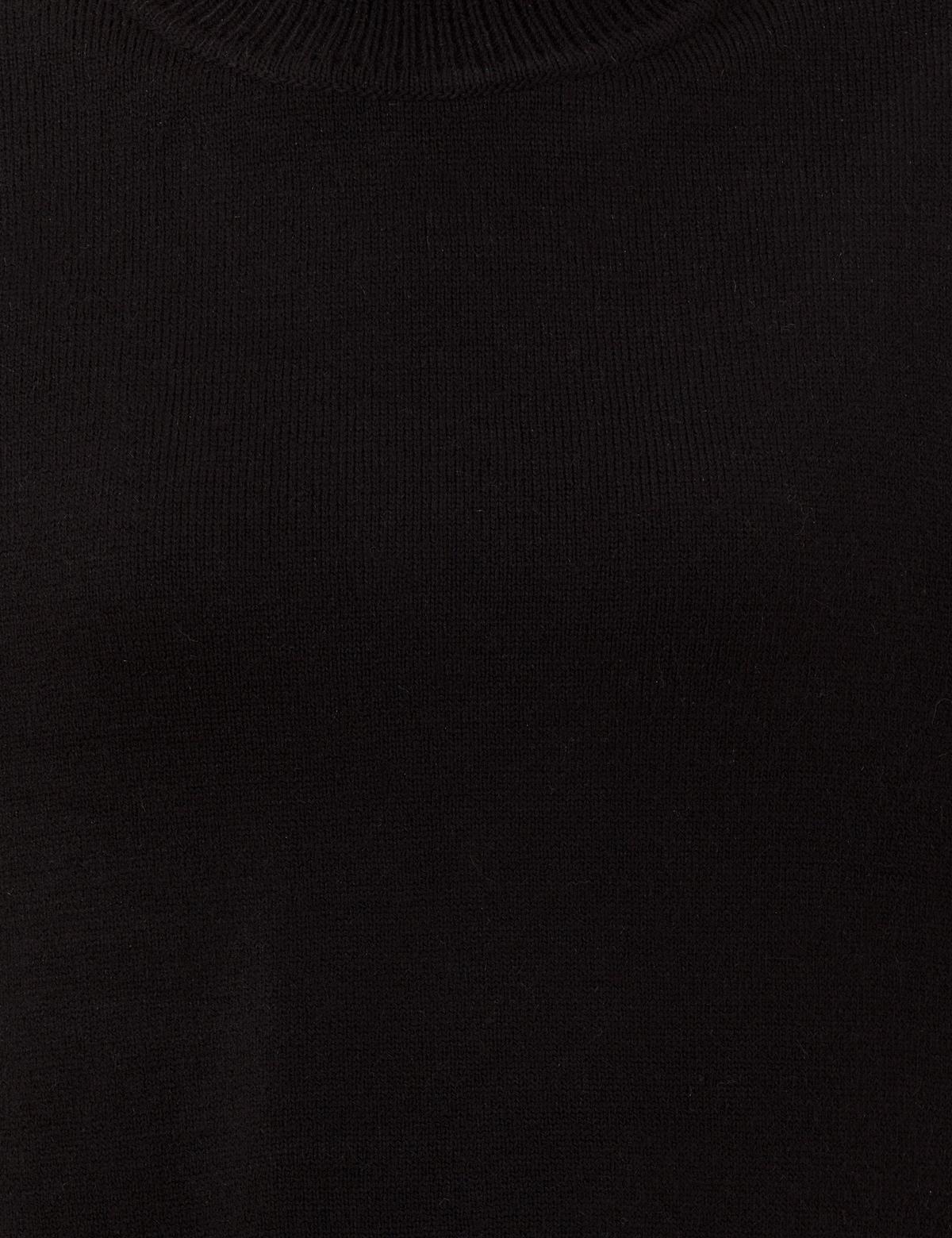 Siyah Comfort Fit Basic Balıkçı Yaka Kazak - 50260244003