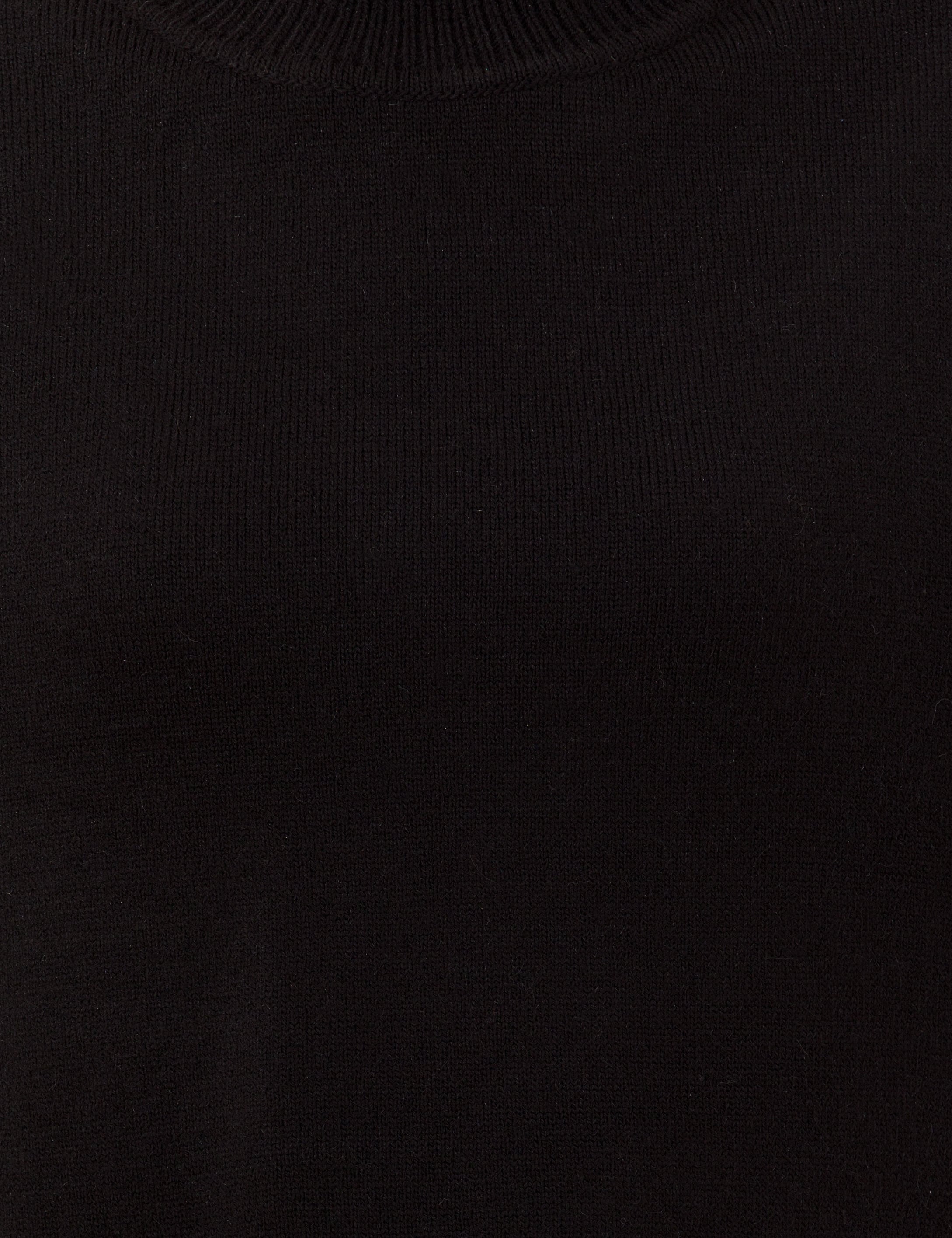 Siyah Comfort Fit Basic Balıkçı Yaka Kazak