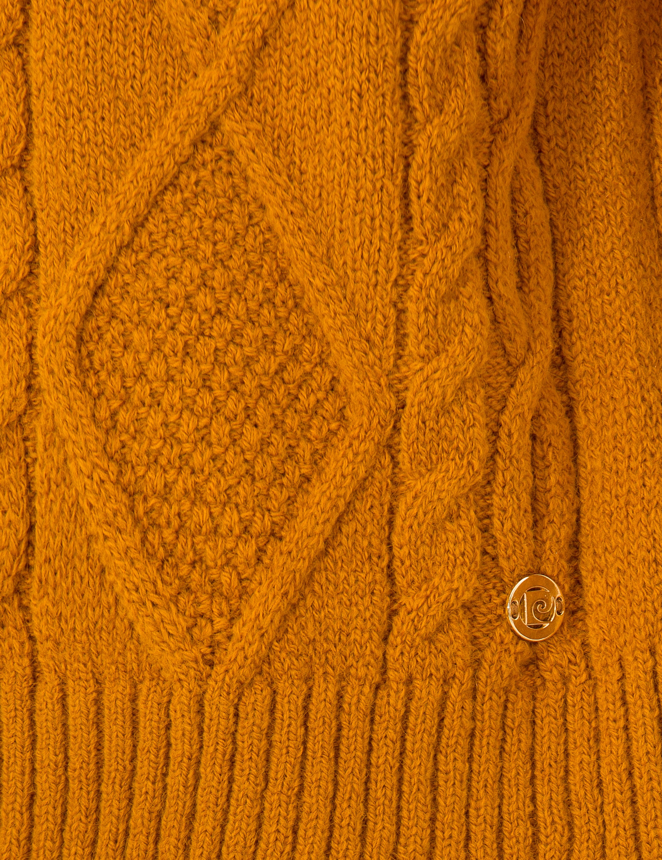 Hardal Crop Top Balıkçı Yaka Kazak - Image 7