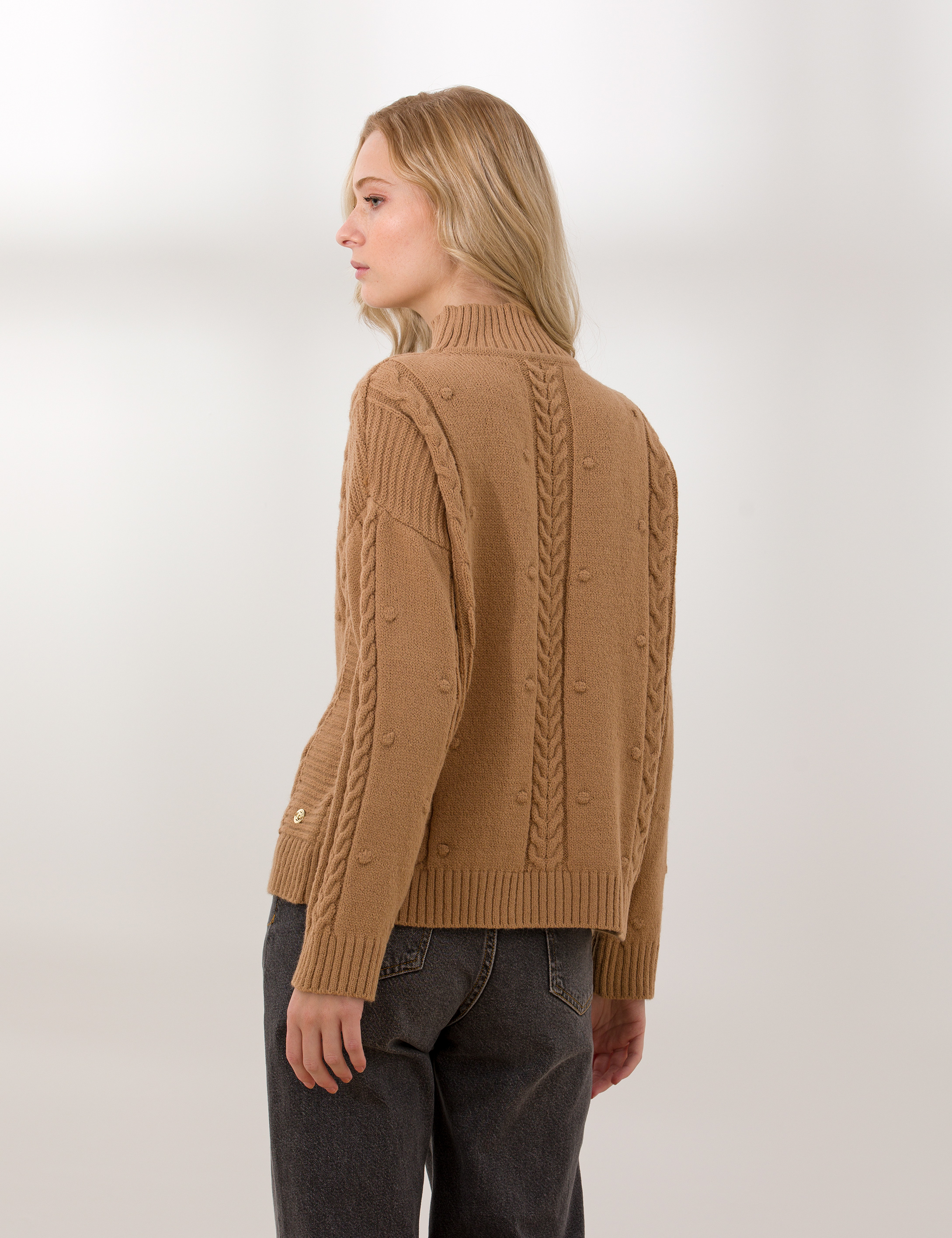 Camel Comfort Fit Yarım Balıkçı Yaka Kazak - Image 5