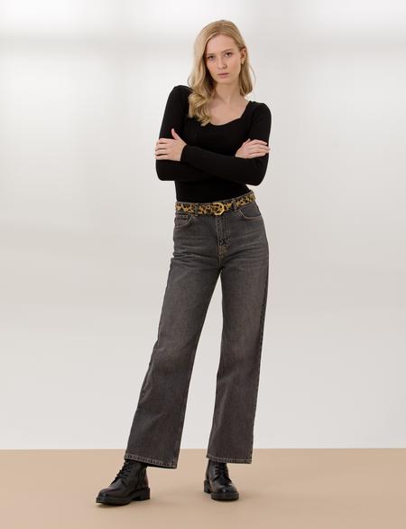 Siyah Slim Fit Kazak - 50260242008