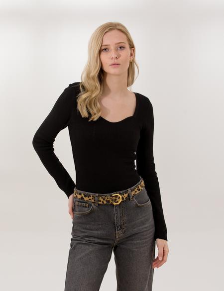 Siyah Slim Fit Kazak - 50260242008