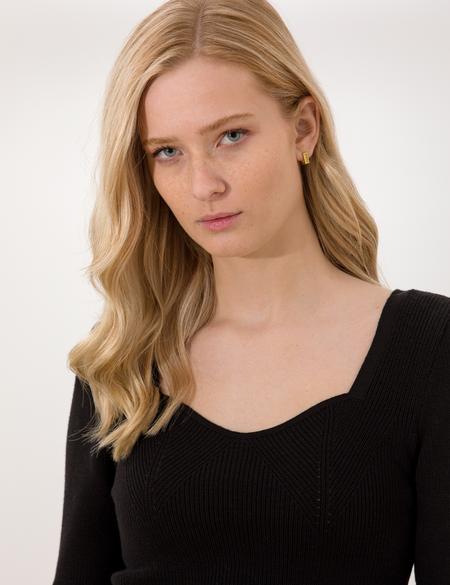 Siyah Slim Fit Kazak - 50260242008