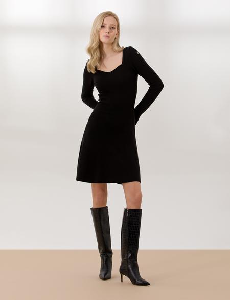 Siyah Uzunkollu Elbise - 50260571003