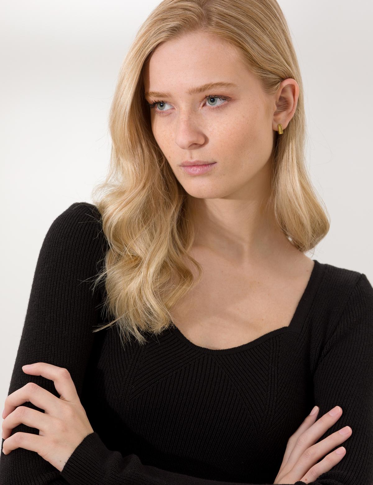 Siyah Uzunkollu Elbise - 50260571003