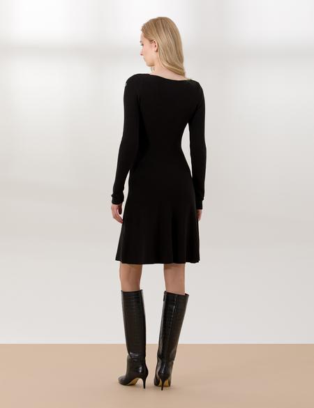 Siyah Uzunkollu Elbise - 50260571003