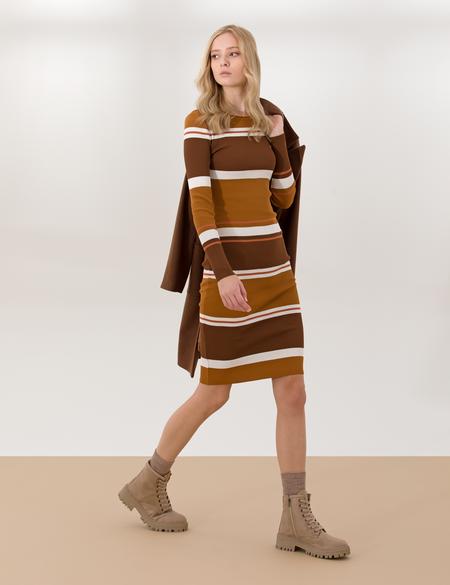 Çok Renkli Ex. Slim Fit Triko Elbise - 50261679003