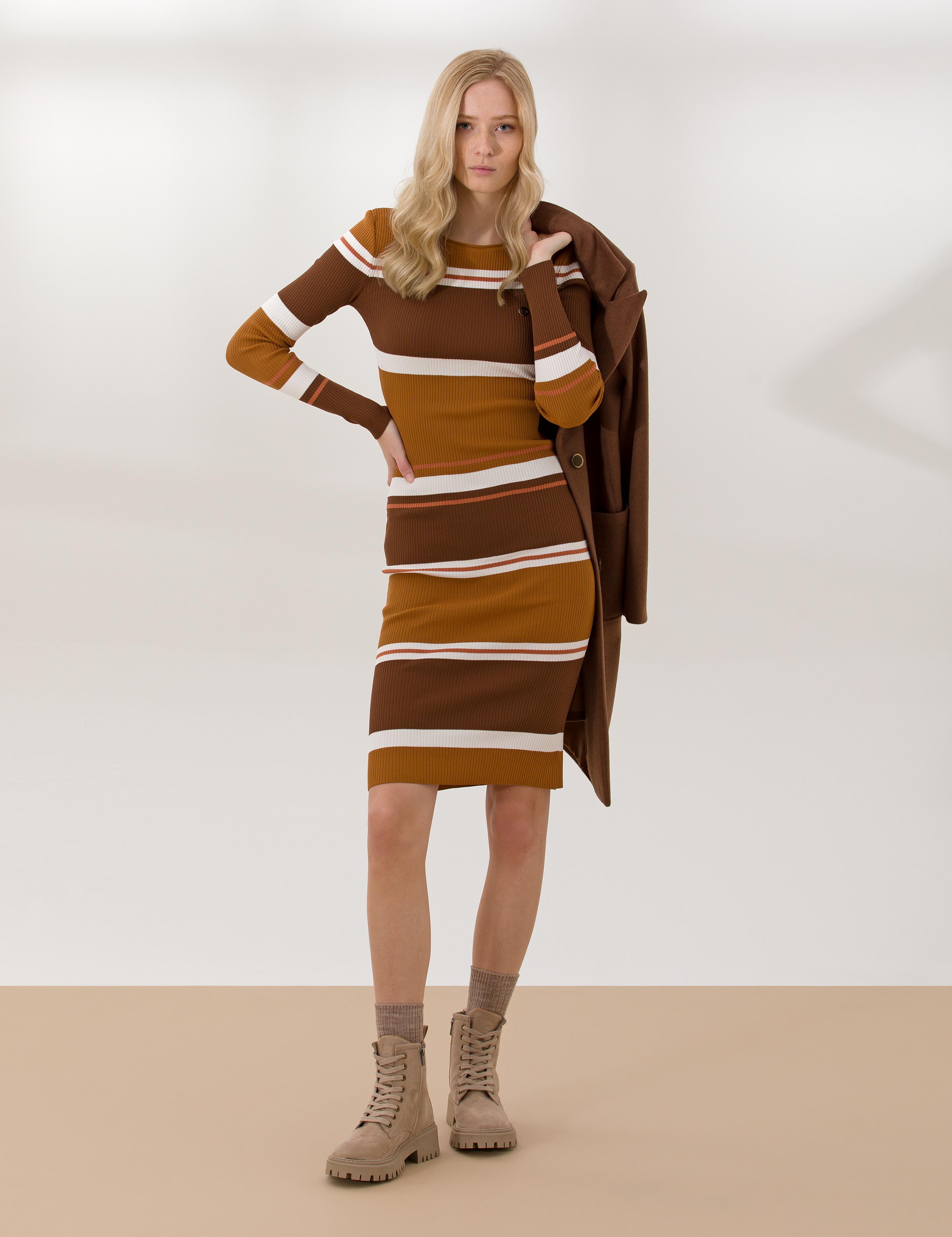 Çok Renkli Ex. Slim Fit Triko Elbise