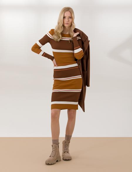 Çok Renkli Ex. Slim Fit Triko Elbise - 50261679003