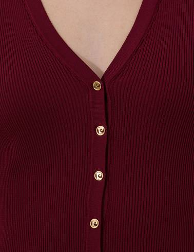 Bordo Ex. Slim Fit Hırka