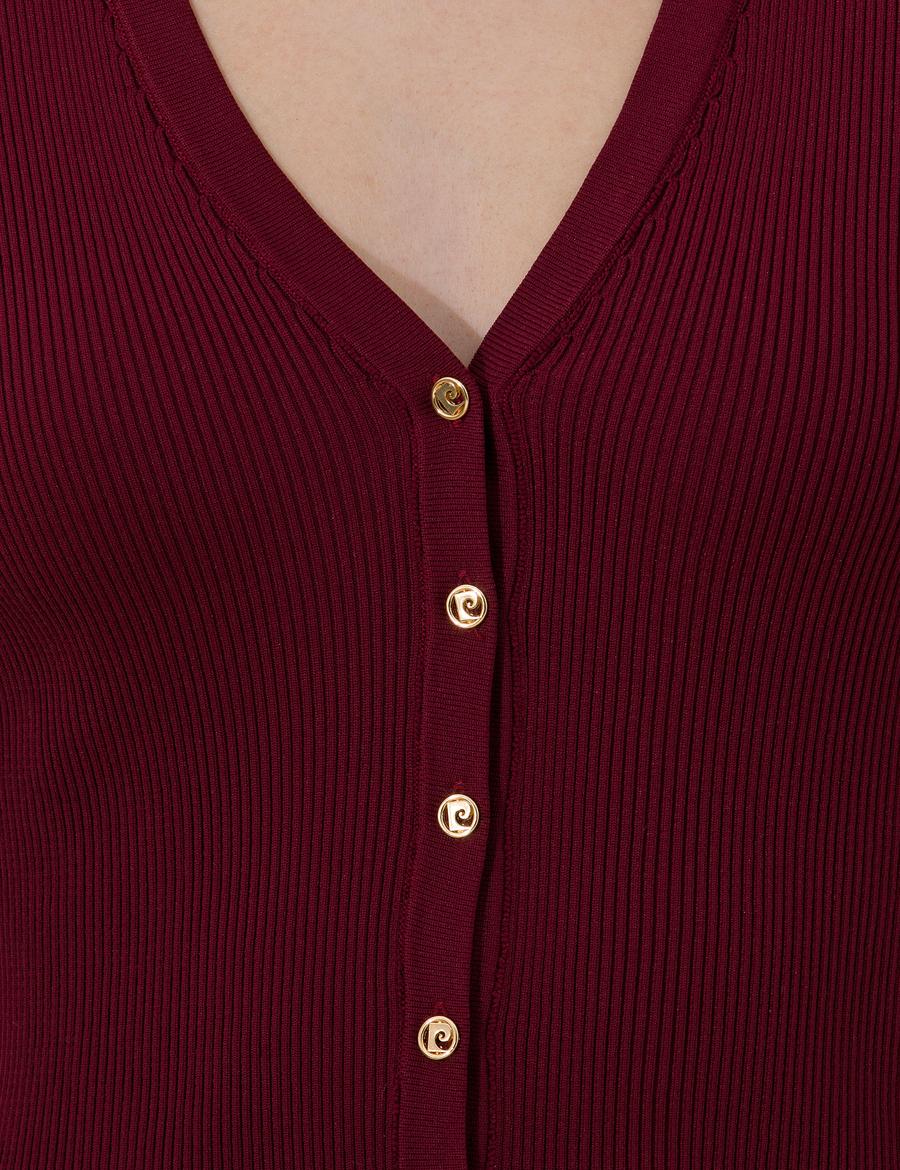 Bordo Ex. Slim Fit Hırka